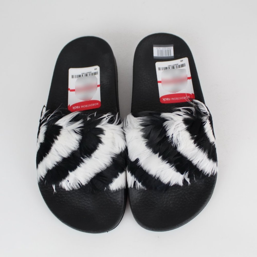 NEW VALENTINO GARAVANI Feather Slide Sandals, EU 36, Slip On